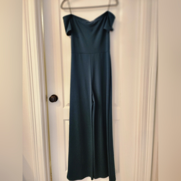 Off the shoulder, wide leg jumpsuit - Picture 3 of 4